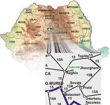 harta localizare Jabenita
